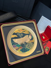 #LVNA2024 |  24kt Gilded Lucky Golden Fortune Arowana Glass Display w/ FREE LVNA 24kt Golden Boat, 24kt Cat Amulet + ₱20,000 worth of LVNA Gift Certificates