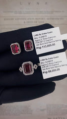 CLEARANCE BEST | Emerald Halo Ruby Gemstones Diamond Jewelry Set 14kt