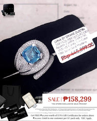 #LVNA2024 |  Unisex Blue Topaz Gemstones Statement Diamong Ring 18kt