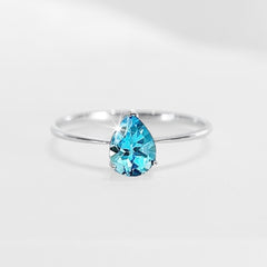#LVNA2024 | Pear Blue Topaz Gemstones Ring 14kt