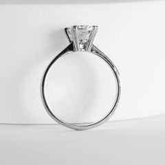 1.10ct M VVS2 Cushion Cut Diamond Engagement Ring 18kt GIA Certified