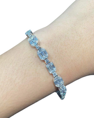 #LVNA2024 | Eternity Emerald Invisible Setting Unisex Diamond Bracelet 18kt