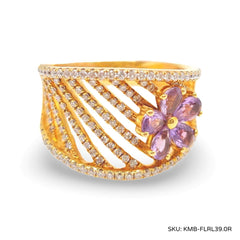 #TheSALE | Floral Amethyst Diamond Ring 18kt