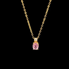 #LVNA2024 | Oval Pink Sapphire Necklace in 16-18” 18kt