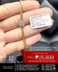 #LVNA2024 | 18kt Diamond Center Bar Unisex Solid Gold Chain Bracelets