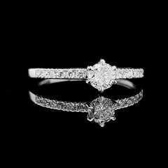 CLR | 0.62cts F VS Round Brilliant Diamond Engagement Ring 14kt