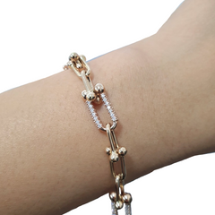 #TheSALE | Rose Hardware Link Chain Diamond Bracelet 14kt