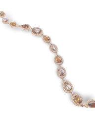 #TheSALE | Golden Multi Shape Gemstones Diamond Bracelet 14kt