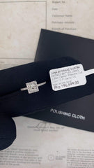 CLR | 0.80cts Princess Cut Halo Paved Diamond Engagement Ring 14kt