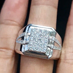 Men’s Signet Diamond Ring 18kt