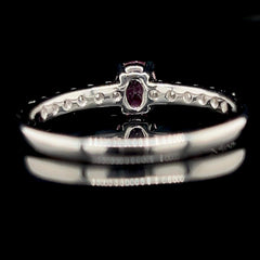 #LoveLVNA | Oval Pink Sapphire Paved Diamond Ring 18kt | #ThePromise