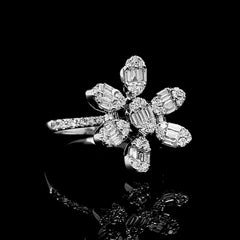 #LVNA2024 | Floral Diamond Baguette Diamond Ring 18kt