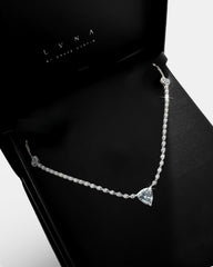 5ct Trillion Cut Solitaire Center Half Eternity Diamond Necklace | LVNA Signatures | Editor’s Pick