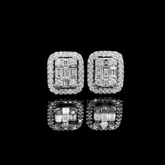 #LVNA2024 | 7ct Face Emerald Halo Diamond Earrings 18kt