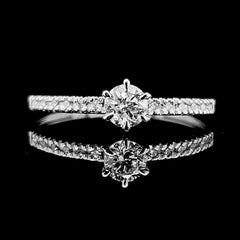 CLR | 0.60cts E VS1 Round Brilliant Diamond Engagement Ring 14kt