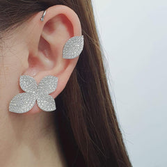 #TheSALE | Flower Leaf Crawler Diamond Earrings 14kt