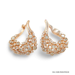 #TheSALE | Golden Cascade Round Diamond Earrings 18kt