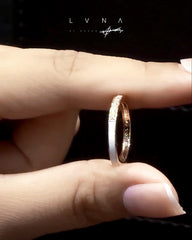 #LoveIVANA | #ThePromise | Rose Eternity Round White Enamel Paved Diamond Ring 18kt
