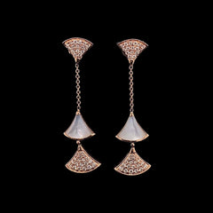 #LVNA2024 |  Crystal Fan Paved Dangling Diamond Earrings 18kt