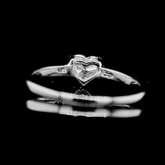 CLR | 0.50ct D SI2 Heart Brilliant Diamond Ring GIA Certified 14kt