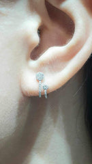 Deco Clip Diamond Earrings 14kt