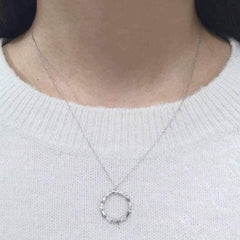#TheSALE | Golden Round Diamond Necklace 14kt