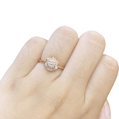 Rose Classic Clover Diamond Ring 18kt