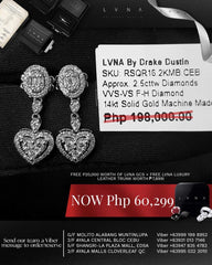 #LVNA2024 |  Oval Heart Dangling Diamond Earrings 14kt