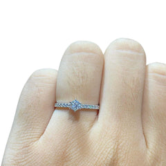 CLR | 0.62cts J SI Round Brilliant Diamond Engagement Ring 14kt