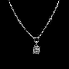 Emerald Drop Eternity Tennis Diamond Necklace 14kt