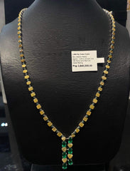 LVNA Signatures Colombian Emerald & Rare Fancy Yellow Colored Diamond Necklace 18kt | Editor’s Pick