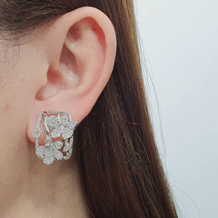 #TheSALE | Floral Cluster Loop Diamond Earrings 14kt