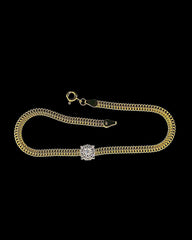 #LoveIVANA | #LoveLVNA | Golden Round Unisex Double Chain Bracelet 18kt