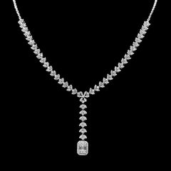 #LVNA2024 | Statement Baguette Emerald Drop Diamond Necklace 18kt