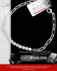 PREORDER | 0.20ct Each Half Eternity Chain Diamond Bracelet 18kt