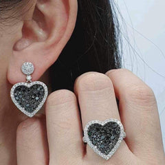 #TheSALE | Heart Black Diamond Jewelry Set 18kt