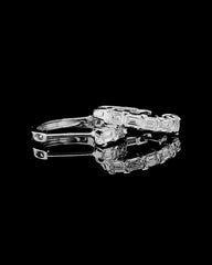#LVNA2024 | 0.25ct Each Emerald Half Eternity Hoop Diamond Earrings 18kt