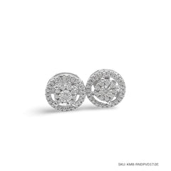 #TheSALE | Round Halo Diamond Earrings 14kt