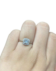 #LVNA2024 |  Classic Square Baguette Halo Diamond Ring 14kt