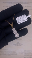 #LVNA2024 | Round Trio Drop Dangling Diamond Necklace 18kt