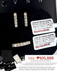 #LVNA2024 |  Golden Round Half Eternity Hoop Diamond Jewelry Set 14kt