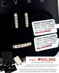 #LVNA2024 |  Round Half Eternity Hoop Diamond Jewelry Set 14kt