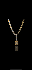 #LVNA2024 | 0.20ct Each Bi-link Half Eternity Solitaire Drop Diamond Necklace 18kt