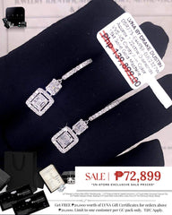 #LVNA2024 | Square Baguette Dangling Diamond Earrings 18kt
