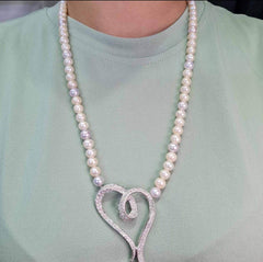 #TheSALE | Heart Pearl Diamond Necklace 18kt