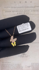 #LVNA2024 | Rose Butterfly Deco Paved Diamond Necklace 18kt