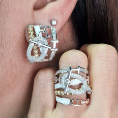 #TheSALE | Multi-Tone C Deco Statement Diamond Jewelry Set 14kt