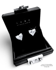 #LVNA2024 | 0.90cts I VVS Heart Brilliant Solitaire Stud Diamond Earrings 18kt