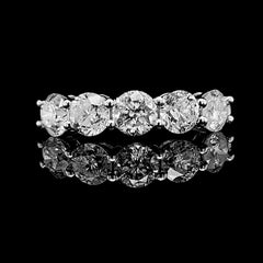 #EternityByLVNA | Classic Round Half Eternity Diamond Ring 14kt