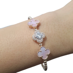 #TheSALE | Golden Pink Clover Diamond Bracelet 14kt